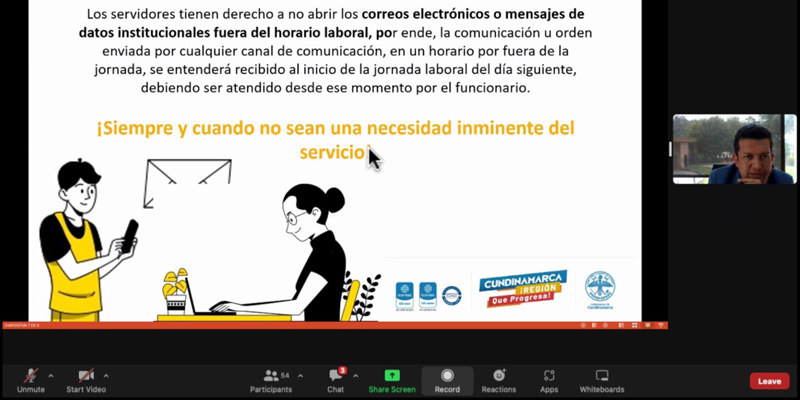 La Gobernación trabaja para garantizar el cumplimiento de la desconexión laboral de sus servidores
