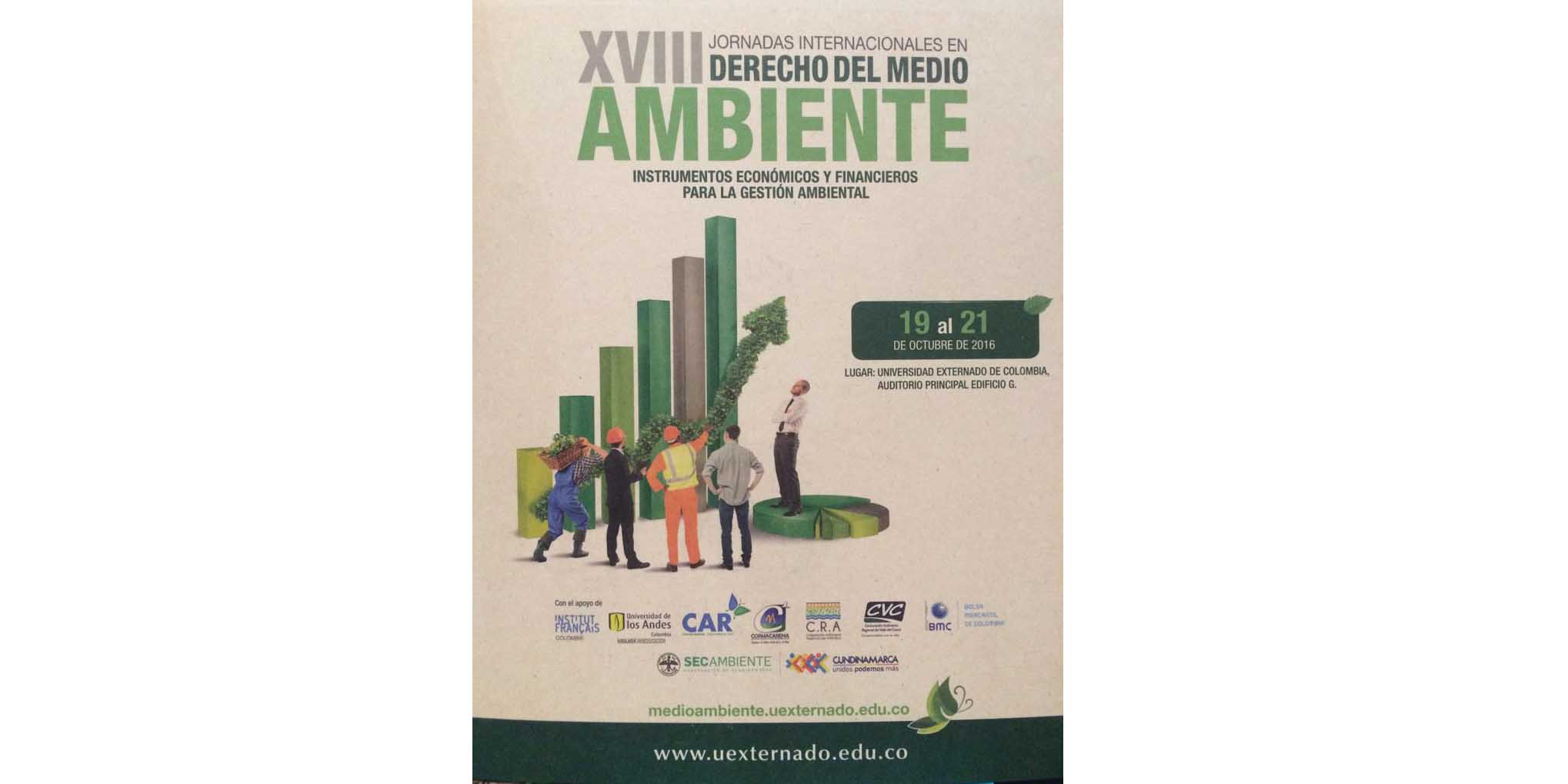 Secretaría del Ambiente de Cundinamarca participa en la XVIII Jornadas Internacionales en Derecho del Medio Ambiente - 2016