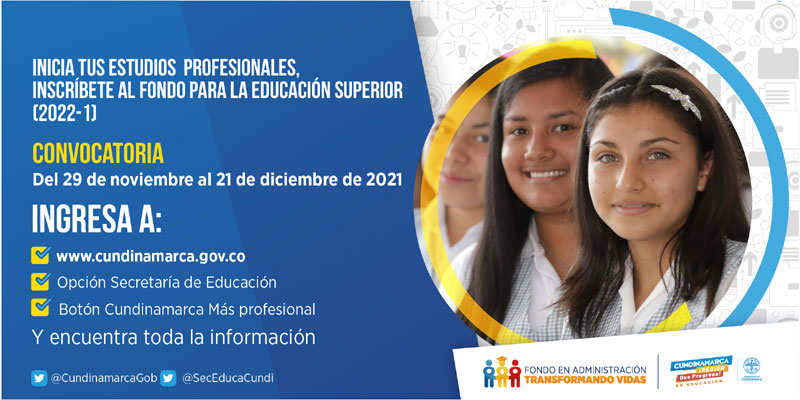 Nueva convocatoria del Fondo para la educación superior ‘Transformando vidas’ 








