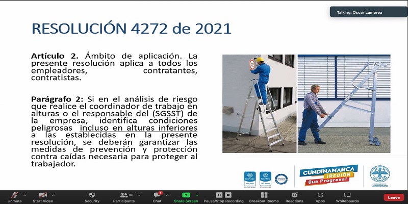 El trabajo seguro en alturas se promueve en el departamento












