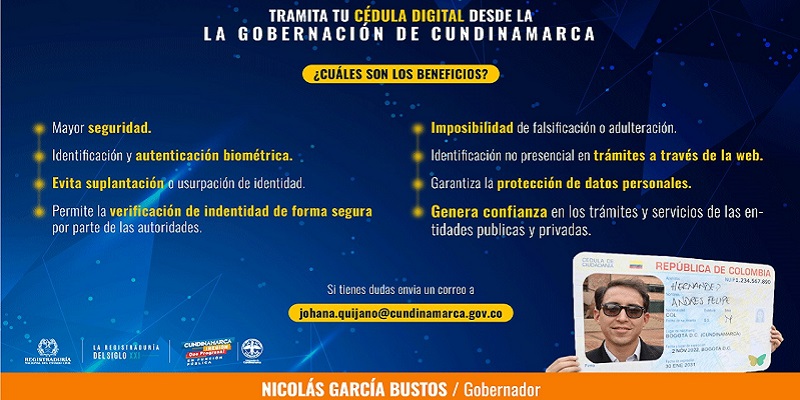 Obtenga la cédula de ciudadanía digital en la Gobernación
