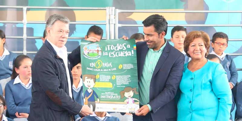 Presidente, Gobernador y Ministra dan apertura a la jornada escolar en el colegio más pilo de Cundinamarca



